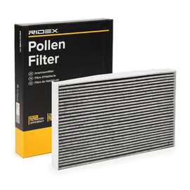 RIDEX Cabin Air Filter 424I0654 Pollen Filter Activated Carbon Height: 32 Width: 181.5 Length: 288
