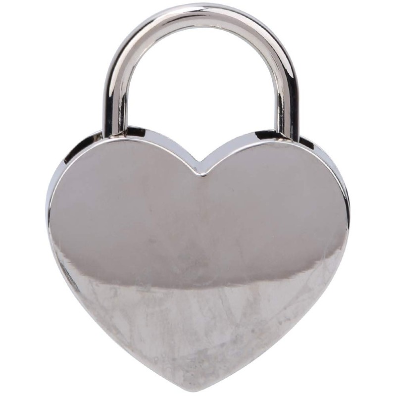 1pcs Heart-Shaped Padlock, 1.8 x 2.3in Mini Lock with Keys