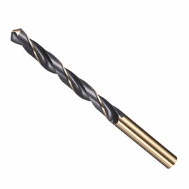 CoCud Drill Bit, 9mm Cutting Diameter, 4341 HSS Jobber Bits Gold and Black 118° Cutting Angle - (Applications: for Drilling Plastic Wood Soft Metal), 1-Pieces