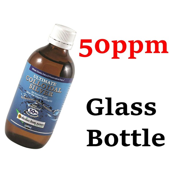 200ml MEDICINES FROM NATURE Ultimate Colloidal Silver 50ppm ( Ross Gardiner )