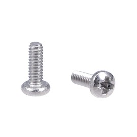 sourcing map M2x6mm Machine Screws Pan Phillips Cross Head Screw 304 Stainless Steel Fasteners Bolts 30Pcs