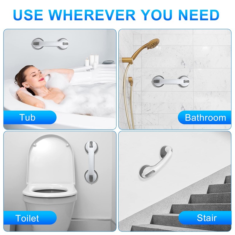 Shower Handle 2 Pack 12 inch Grab Bars, Bathroom, Bathtubs,
