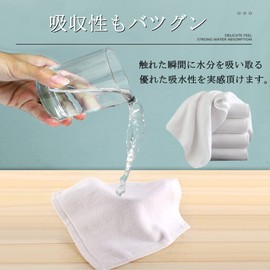 IPPON Hand Towels, Hot Towels, Commercial Use, Set of 20, Cotton, Plain, Thick, Dish Towels, Water Absorbent, Quick Drying, Durable, Washcloth, Approx. 1.0 oz (30 g), White, 11.0 x 11.0 inches (28 x