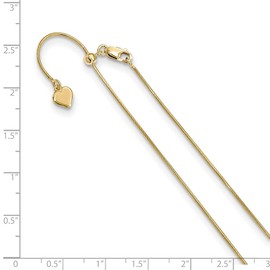 Diamond2Deal Sterling Silver Gold-plated Adjustable .95mm Snake Chain Necklace