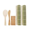 Sushi Making Kit 2 SETS of Green Bamboo Rolling Mats,