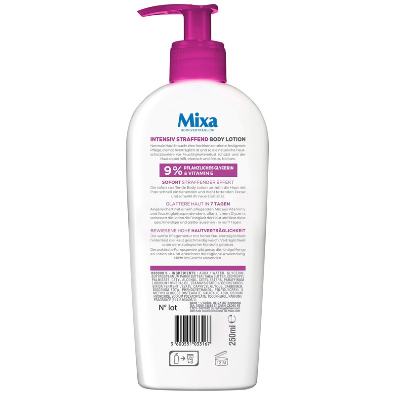 Mixa D3673400 Intensive Firming Body Lotion for Smoother Skin with