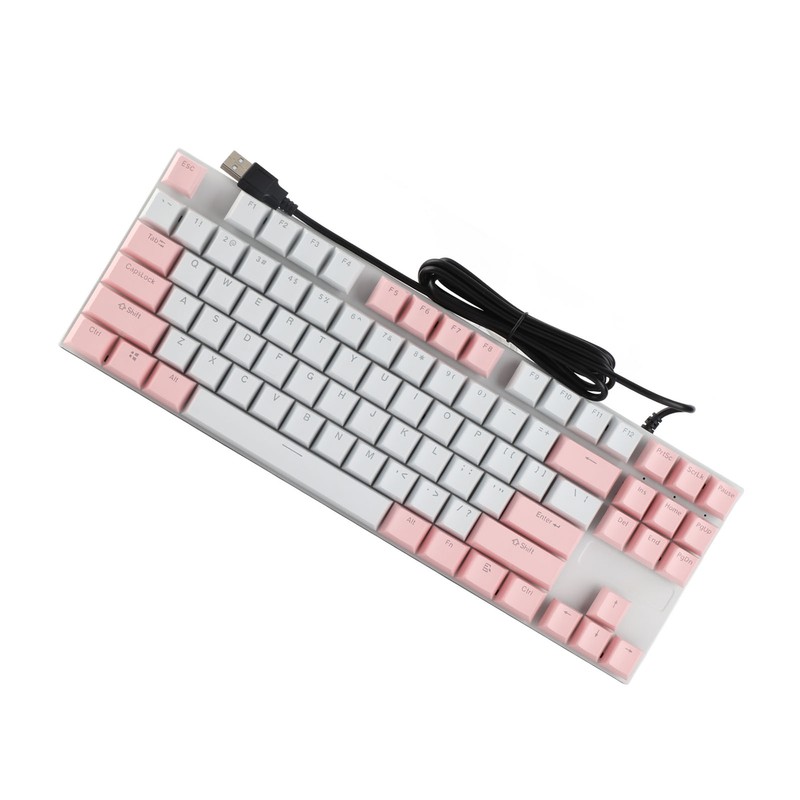 Mechanical Keyboard 87 Keys Blue Switch Ergonomic Multicolor Backlight Design
