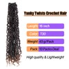 16 Inch 10 Packs Yanky Twist Crochet Hair Pre-twisted Ombre