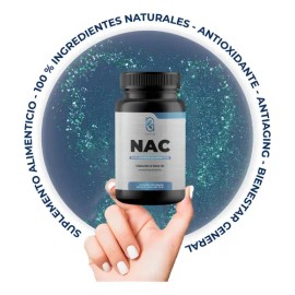 NAC N-acetilcisteína Cápsulas NAIMA 120 Unidades Suplemento Antioxidante                                                                              