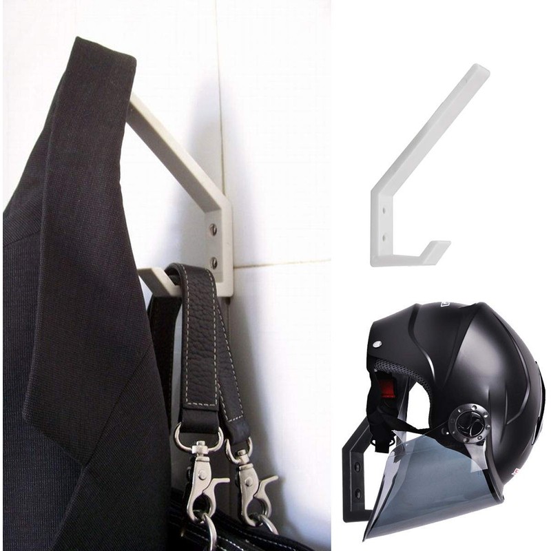 Fonture 2PCS Helmet Holders Plastic Hanging Hooks Wall Mounted Hangers