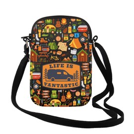 FUNYSO Camping Life Gift Summer Outdoors Hiking Shoulder Bag Life Is Vantastic Nature Adventure Crossbody Bag (Vantastic Cr uk)