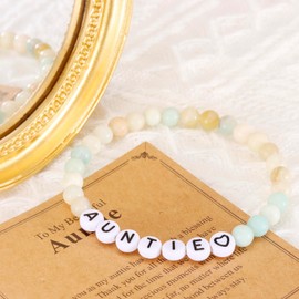 HUTIMY Gifts for Aunties Birthday Bracelet for Women Jewelry Worlds Best Auntie Bracelet