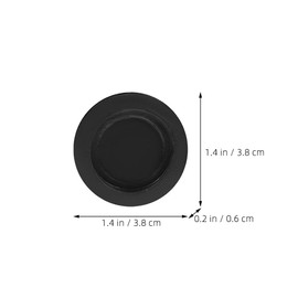 VICASKY 5PCS Black Rubber Saving Box Plug, Assorted Sizes Round Piggy Bank Stopper Replacement Reusable Money Box Stoppers Piggy Bank Bottom Caps for Money Boxes