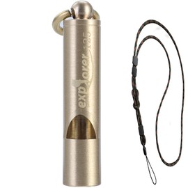 CINKCO Brass Whistle Emergency Whistle Loudest 125db+ Outdoor Survival Whistle Coach Directing Training Fitness Expert Doing Team Sports