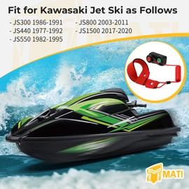 M MATI Safety Tether Lanyard Kill Stop Swtich Upgrade for Kawasaki JS300 JS440 JS550 JS800 JS1500 300SX 550SX 800SXR 1500SXR 32099-3818 92072-3809