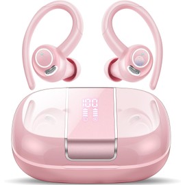 Wireless Ear Buds, Wireless Headphones HiFi Stereo, Earbuds with ENC Mic, Pink