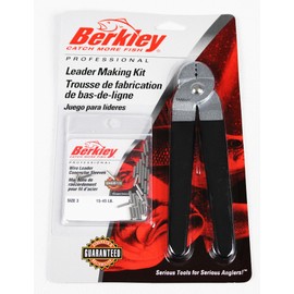 Berkley Leader Marking Kit with Crimpers and Wire Leader Sleeves, Size-3, Black