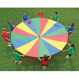 Palos Sports - Heavy Duty Standard Parachute 6' with 8 Handles, Kids Parachute for Cooperative Play - Comes with Carrying Bag | Multi-Colored