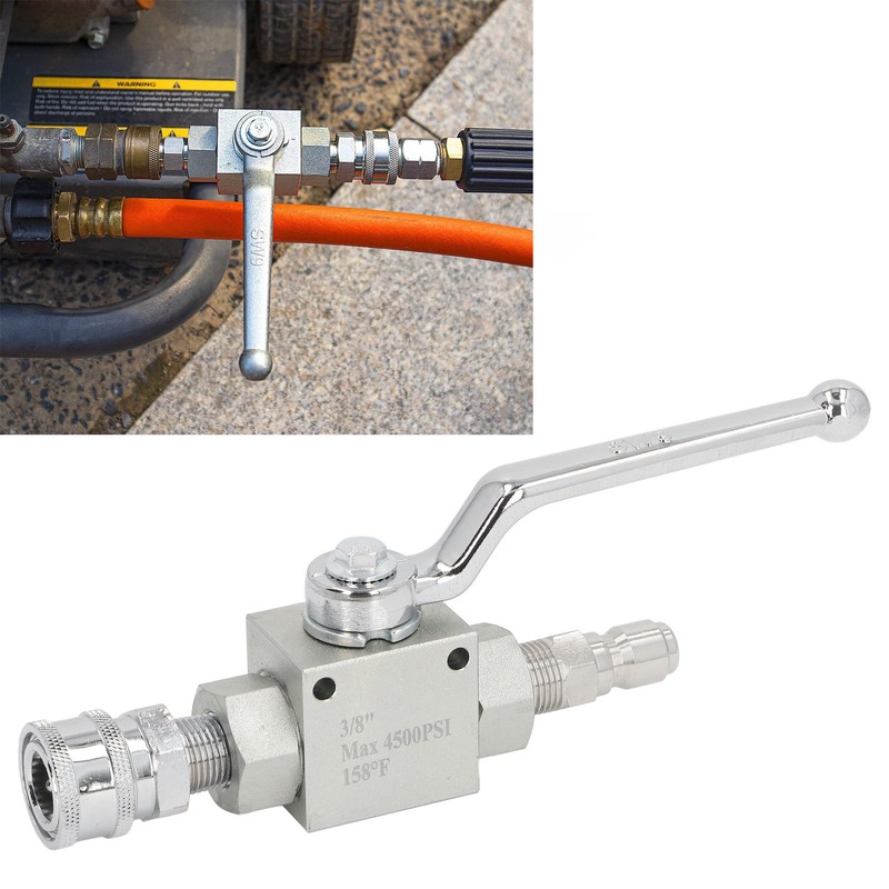 High Pressure Washer Ball Valve Kit 3/8 Male Plug Female