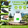 Battery Powered Sprayer 3.18 Gallon,Powerful Electric Sprayer with 5 Mist