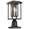 SCNYCUL Solar Lamp Post Lights for Outdoor with Pier Mount