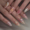 Spring Press on Almond Nails Medium Glossy Full Cover Almond