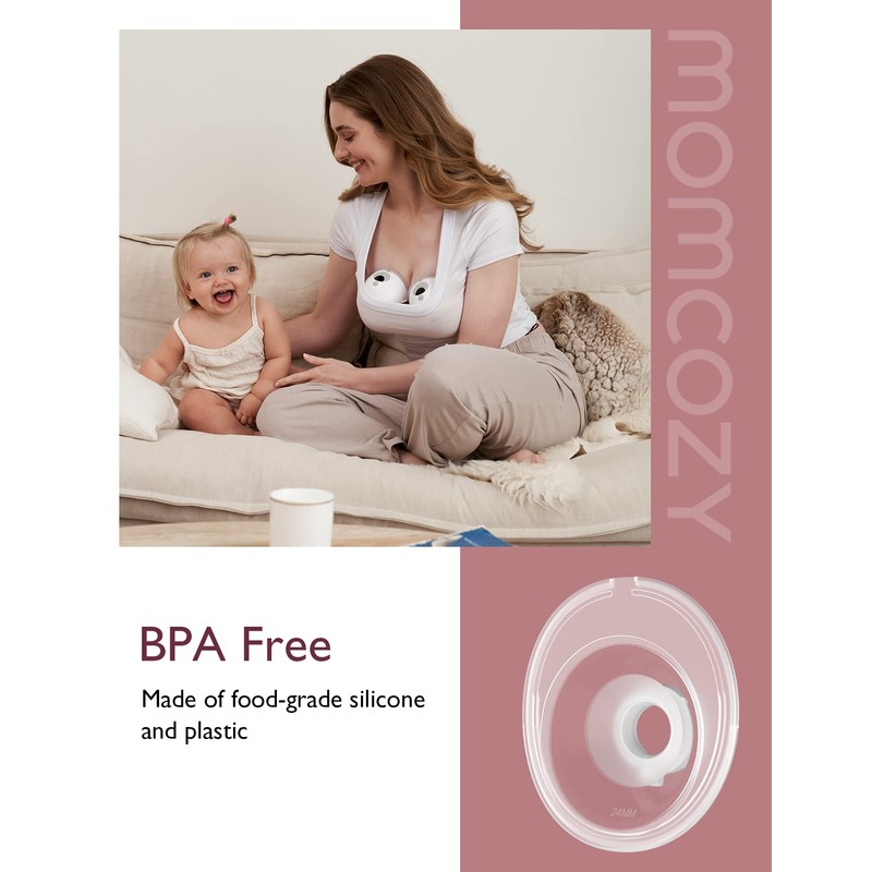 Momcozy Double-Sealed Flange 24mm Compatible with Momcozy M5 Breast Pump.