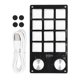 12 Key Knob Keyboard Programmable USB Dustproof Red Switch Mechanical Keypad DC 5V 1A