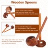 10 Pcs Wood Soup Spoon with Long Handle Japanese Style