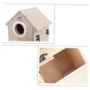 CORHAD Natural Solid Wood Bird Nest Breeding Box No Paint
