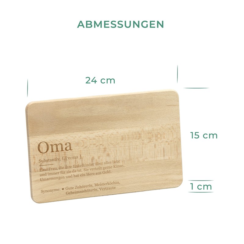 LAUBLUST Breakfast Board with Engraving – Lexikon: Das ist Oma