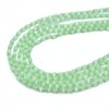 58pcs 4x6mm Light Green Cat's Eye Rice Shape Stone Loose