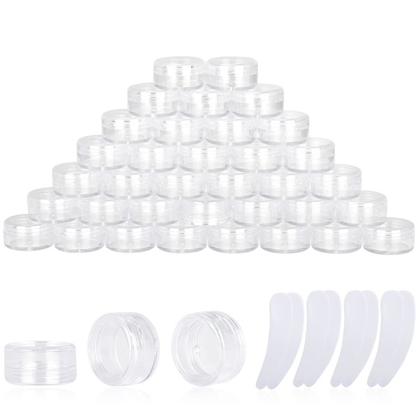 100PCS 3 Gram Sample Containers, 3ml Empty Jars with Lids,