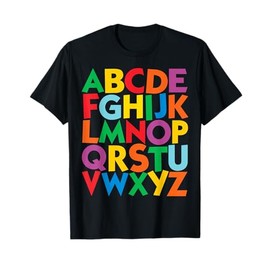 Colorful Uppercase Letters Alphabet learn ABCs boy girl kids T-Shirt