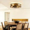Flush Mount Caged Ceiling Fan: 20" Caged Ceiling Fan with