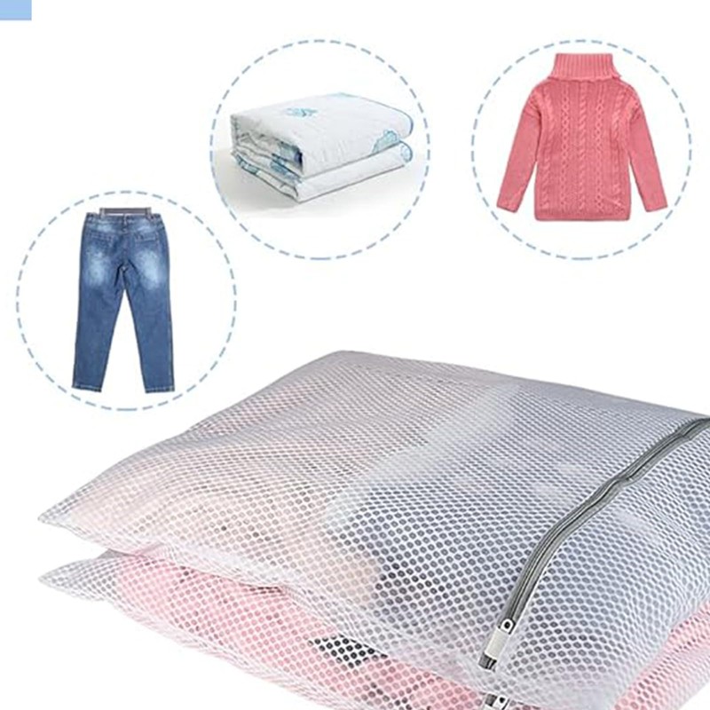 Mesh Laundry Bag, 2 PCS Large Washing Machine Bag with
