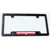 Poland Polska Flag Black Plastic Car License Plate Frame Dome