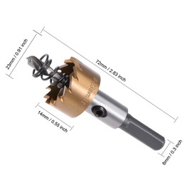 Sourcingmap 23mm HSS Drill Bit Hole Saw Stainless High Speed Steel Metal Alloy