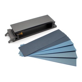 Aluminum Alloy Sandpaper Holder, DIY Leather Knife Sharpener Abrasive Paper Sander Grinder Abrasive Paper Fixture 230x70MM (Type B)