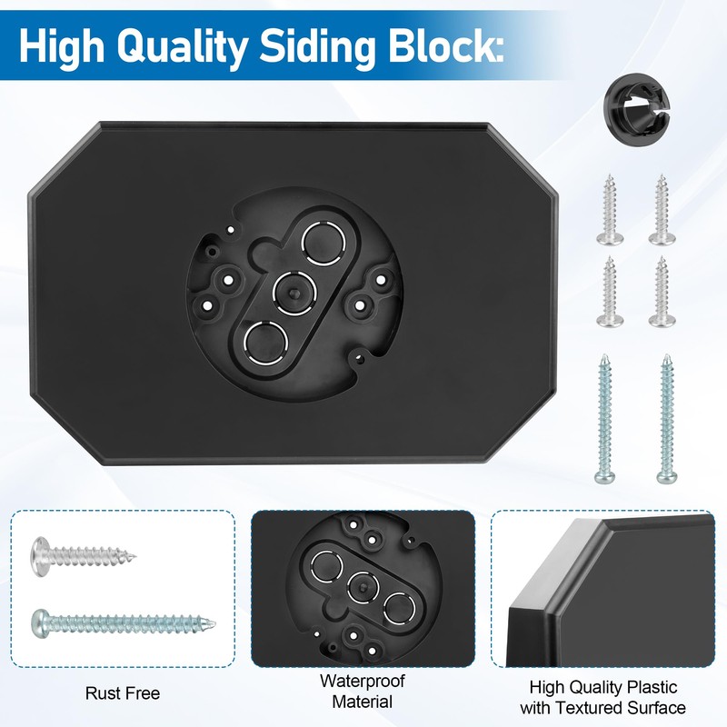 8141DBL Siding Lamp Mounting Blocks Kits, Light Mounting Block Plate