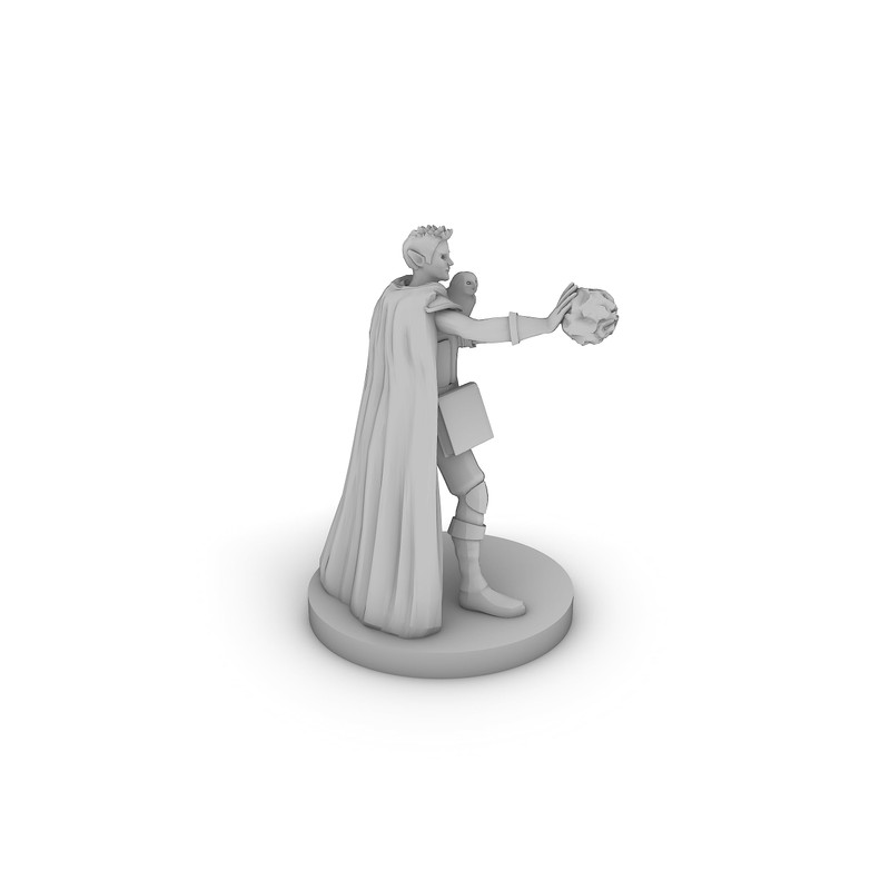 Half Elf Warlock 3 Tabletop DND Gaming Miniature