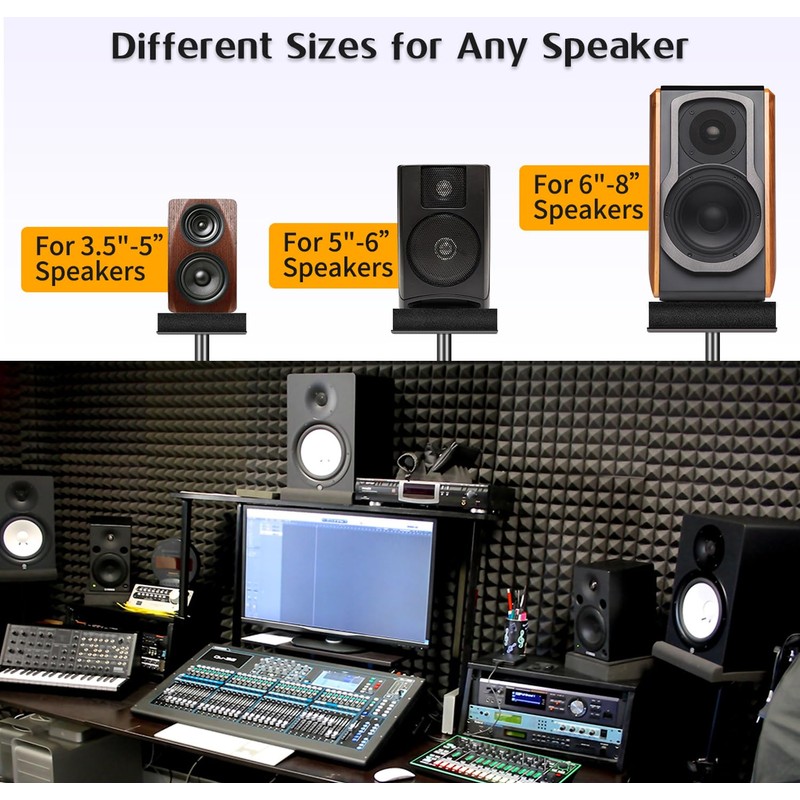 2 Pack Studio Monitor Isolation Pads for Speakers 3-5 Inches
