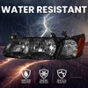 SPEC-D TUNING Black Headlights + Corner Lights Compatible with 2000-2001