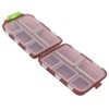 Container, Box Tight Sealing 10 Compartments for Travel (Purple)