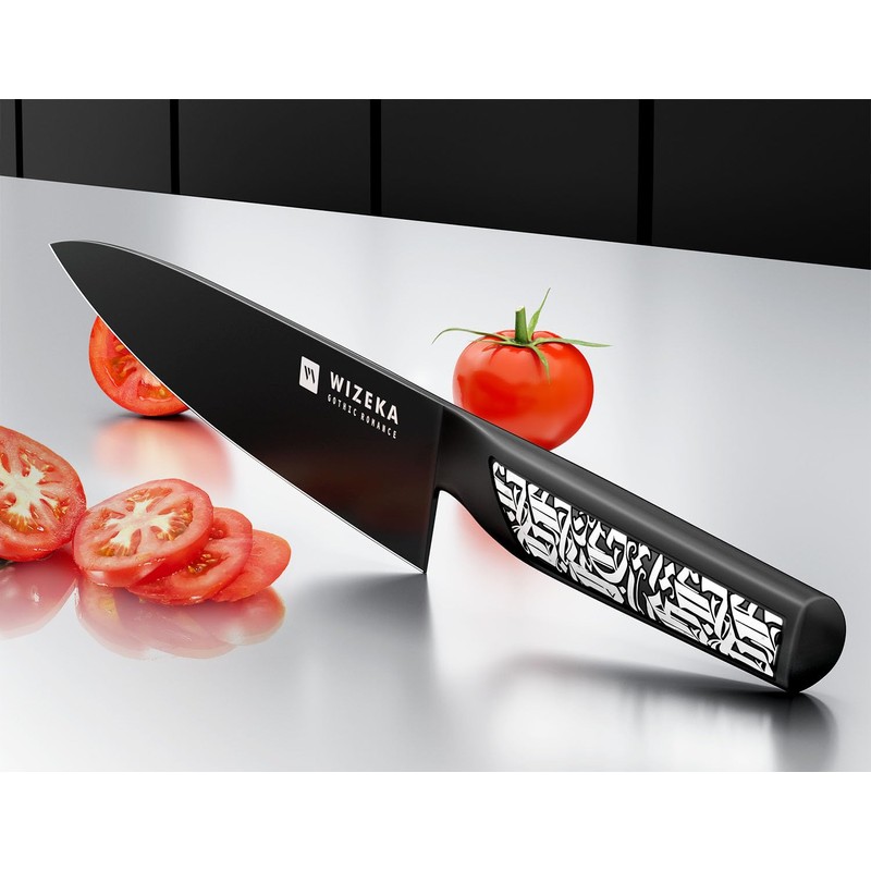 WIZEKA Chef Knife: 8 Inch: Extreme Sharp Kitchen Knife: Full