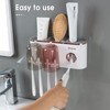 iHave Toothbrush Holders Bathroom Decor with Toothpaste Dispenser, 2 Cups