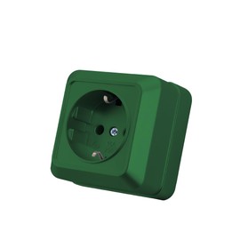 Wall Socket 250V AC 16A Earth Socket Green MZ-04