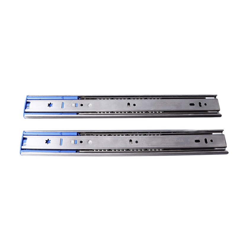 2PCS 14 Inch Push to Open Drawer Slides Stainless Steel