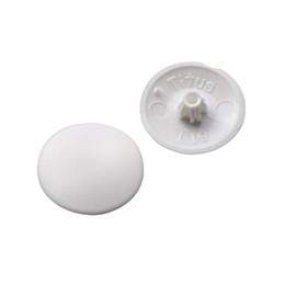 Merriway BH04915 (50 Pcs) White Clip-On Screw Covers for Pozi Head - Pack of 50 Pieces