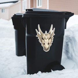 Extra Large 460mm 'Dragon Skull' Permanent Sticker Decal for Cars/Windows/Bins/Walls (DW00111811)